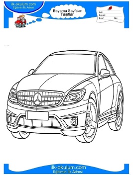 Çocuklar İçin Mercedes Boyama Sayfaları 